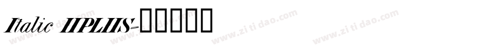 Italic HPLHS字体转换